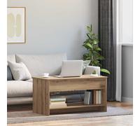 Coffee table Artisan oak 80 x 50 x 41.5 cm Engineered wood 1-shelf modern75kgstd