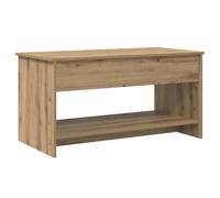 Coffee table Artisan oak 80 x 50 x 41.5 cm Engineered wood 1-shelf modern75kgstd