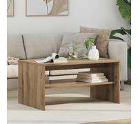 vidaXL Coffee Table Artisan Oak 80 x 50 x 40 cm Engineered Wood, Stylish Coffee Table, Rectangular Design, Durable Living Room Accent, Functional Home Indoor Decorative