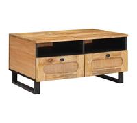 vidaXL Coffee Table Artisan Oak 80 x 54 x 40 cm Solid Mango Wood, Living Room, R