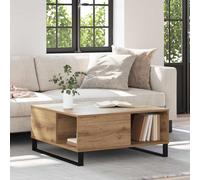 vidaXL Coffee Table Artisan Oak 80 x 80 x 36.5 cm Engineered Wood