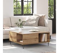 vidaXL Coffee Table Artisan Oak 80 x 80 x 36.5 cm Engineered Wood