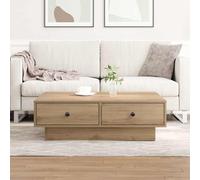 vidaXL Coffee Table Artisan oak 90 x 90 x 28 cm Engineered wood, Living Room, Modern Coffee Table, Functional Furniture Piece, Minimalist Design, Accent Tables for Indoor Decor, Durable Surface