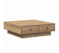 vidaXL Coffee Table Artisan oak 90 x 90 x 28 cm Engineered wood, Living Room, Modern Coffee Table, Functional Furniture Piece, Minimalist Design, Accent Tables for Indoor Decor, Durable Surface