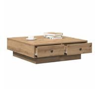 vidaXL Coffee Table Artisan oak 90 x 90 x 28 cm Engineered wood, Living Room, Modern Coffee Table, Functional Furniture Piece, Minimalist Design, Accent Tables for Indoor Decor, Durable Surface