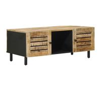 vidaXL Coffee Table Beige 100 x 54 x 40 cm Solid Mango Wood, Living Room, Modern