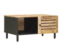 vidaXL Coffee Table Beige 80 x 50 x 40 cm Solid Mango Wood, Elegant Living Room
