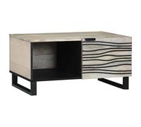 vidaXL Coffee Table Beige and Black 80 x 50 x 40 cm