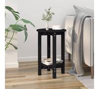 vidaXL Coffee Table Black 脴 40x60 cm Solid Wood Pine UK HOT