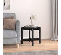 Vidaxl Coffee Table Black Ø 52.5X45 Cm Solid Wood Pine, Black