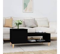 vidaXL Coffee Table Black 100x50x45 cm Engineered Wood