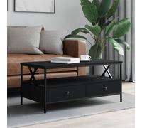 (black) vidaXL Coffee Table Living Room Tea Side Table Sofa Table Engineered Wood