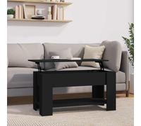 vidaXL Coffee Table Black 101x49x52 cm Engineered Wood