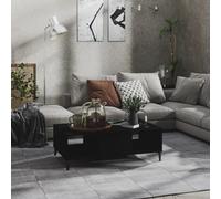 Vidaxl Coffee Table Black 103.5X60X35 Cm Engineered Wood, Black
