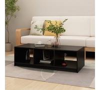 vidaXL Coffee Table Black 110x50x34 cm Solid Pinewood