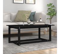 (Black, 110 x 55 x 45 cm) vidaXL Solid Wood Pine Coffee Table Multi Colours 110x55x45 cm/50x50x45 cm