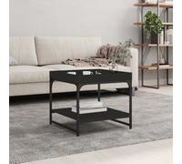 vidaXL Coffee Table Black 49.5x49.5x45 cm Engineered Wood