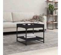 vidaXL Coffee Table Black 49.5x49.5x45 cm Engineered Wood UK HOT