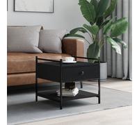 (Black) vidaXL Coffee Table Tea Side Table Sofa Couch Table Black Engineered Wood