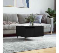 vidaXL Coffee Table Black 55x55x36.5 cm Engineered Wood 02 UK HOT