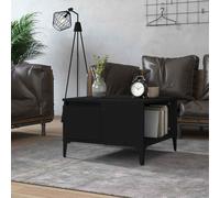 vidaXL Coffee Table Black 55x55x36.5 cm Engineered Wood 03 UK HOT