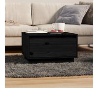 vidaXL Coffee Table Black 55x56x32 cm Solid Wood Pine UK NEW