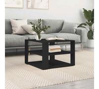 Vidaxl Coffee Table Black 59.5X59.5X40 Cm Engineered Wood