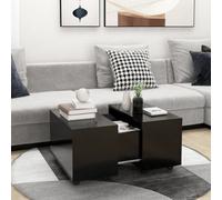 vidaXL Coffee Table Black Chipboard Home Couch End Side Center Accent Table