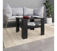 vidaXL Coffee Table Black 60x60x42 cm Engineered Wood