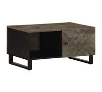 vidaXL Coffee Table Black 80x50x40 cm Solid Wood Mango, side table, living room