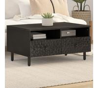 Coffee Table Black 80x54x40 cm Solid Wood Mango vidaXL