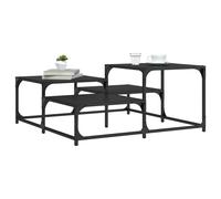 vidaXL Coffee Table Black 87.5x87.5x40 cm Engineered Wood UK