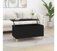 vidaXL Coffee Table Black 90x44.5x45 cm Engineered Wood 01 UK HOT