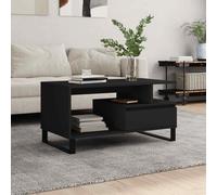 vidaXL Coffee Table Black 90x49x45 cm Engineered Wood UK