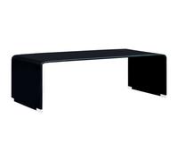 vidaXL Coffee Table Black 98x45x31 cm Tempered Glass