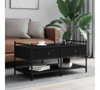 vidaXL Coffee Table Black 99x50x50 cm Engineered Wood