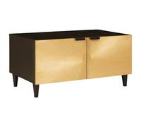 vidaXL Coffee Table Black and Gold 80 x 50 x 40 cm Engineered Wood