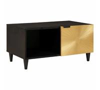 vidaXL Coffee Table Black and Gold 80 x 50 x 40 cm Engineered Wood