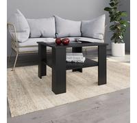 vidaXL Coffee Table Black 60x60x42 cm Engineered Wood