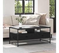 vidaXL Coffee Table Black Oak 100 x 51 x 45 cm Engineered Wood