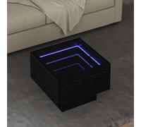 vidaXL Coffee Table Black oak 40 x 40 x 30 cm Engineered wood