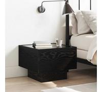 vidaXL Coffee Table Black Oak 40 x 40 x 30 cm Engineered wood, Black
