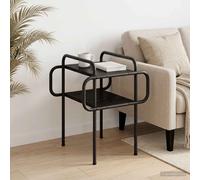 VidaXL Coffee Table Black Oak 40 X 40 X 51 Cm Engineered Wood