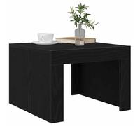 Coffee Table Black Oak 50x50x35cm Engineered Wood Contemporary LivingRoom Decor