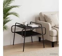 VidaXL Coffee Table Black Oak 50 X 50 X 51 Cm Engineered Wood