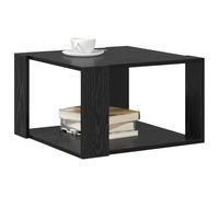 vidaXL Coffee Table Black Oak 51.5 x 51.5 x 30 cm Engineered Wood, Stylish Modern Coffee Table, Engineered Wood Low, Chic Indoor Furniture, Practical Square For Living Room