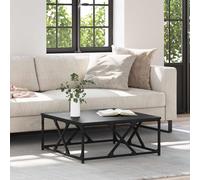 vidaXL Coffee Table Black Oak 70 x 70 x 30 cm Engineered Wood