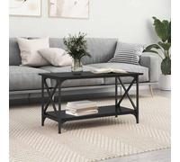 vidaXL Coffee Table Black oak 80 x 45 x 45.5 cm Engineered wood