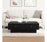 vidaXL Coffee Table Black oak 90 x 90 x 28 cm Engineered wood