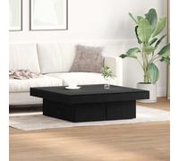 vidaXL Coffee Table Black Oak 90 x 90 x 28 cm Engineered Wood